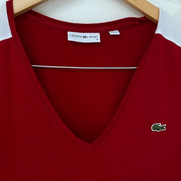 Lacoste - Sport - Soft Cotton V-Neck Jersey Style Shirt - Picture 4 of 7